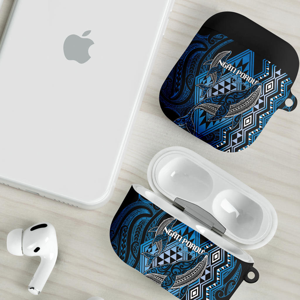 Aotearoa Iwi Ngati Porou AirPods Case NZ Maori Humpback Whale Taniko Motifs LT14 - Polynesian Pride