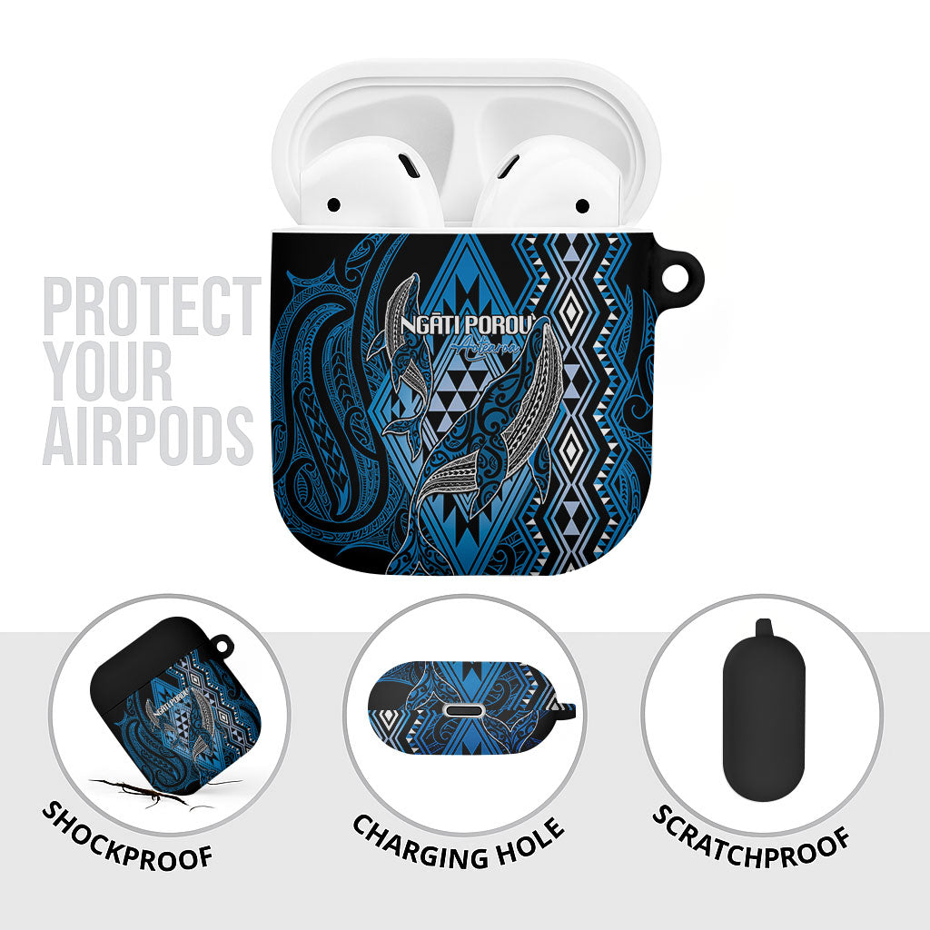 Aotearoa Iwi Ngati Porou AirPods Case NZ Maori Humpback Whale Taniko Motifs LT14 - Polynesian Pride