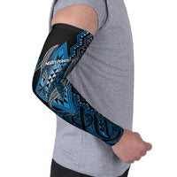 Aotearoa Iwi Ngati Porou Personalised Arm Sleeves NZ Maori Humpback Whale Taniko Motifs LT14 - Polynesian Pride