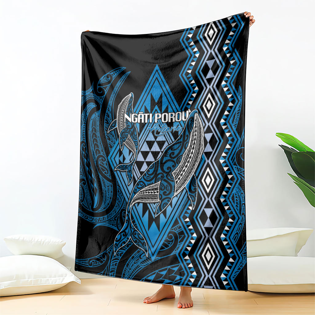 Aotearoa Iwi Ngati Porou Blanket NZ Maori Humpback Whale Taniko Motifs LT14 - Polynesian Pride