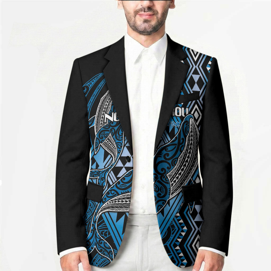 Aotearoa Iwi Ngati Porou Personalised Blazer NZ Maori Humpback Whale Taniko Motifs LT14 - Polynesian Pride