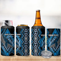 Aotearoa Iwi Ngati Porou Personalised 4 in 1 Can Cooler Tumbler NZ Maori Humpback Whale Taniko Motifs LT14 - Polynesian Pride