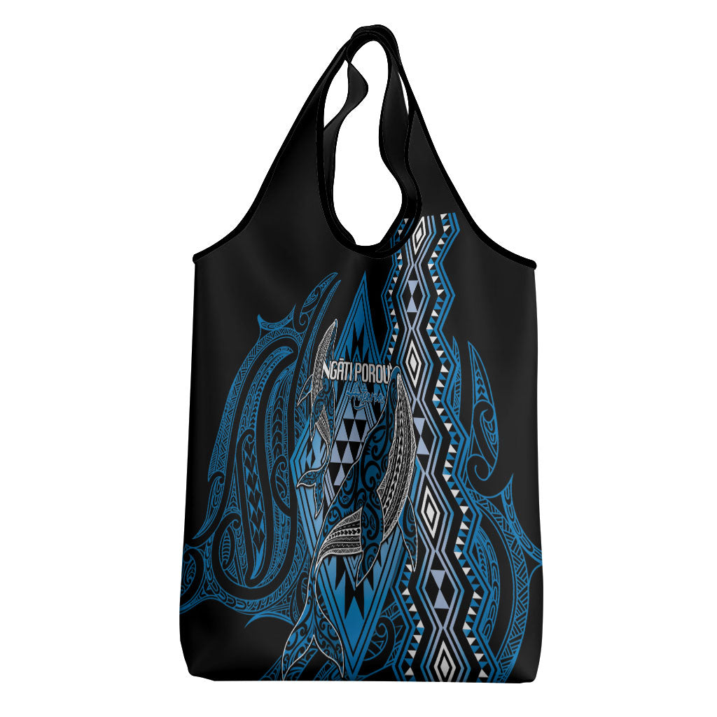 Aotearoa Iwi Ngati Porou Grocery Bag NZ Maori Humpback Whale Taniko Motifs LT14 - Polynesian Pride