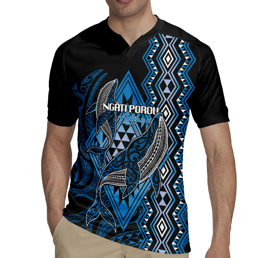 Aotearoa Iwi Ngati Porou Personalised Rugby Jersey NZ Maori Humpback Whale Taniko Motifs LT14 - Polynesian Pride