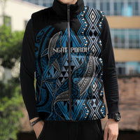 Aotearoa Iwi Ngati Porou Personalised Sleeveless Puffer Jacket NZ Maori Humpback Whale Taniko Motifs LT14 - Polynesian Pride