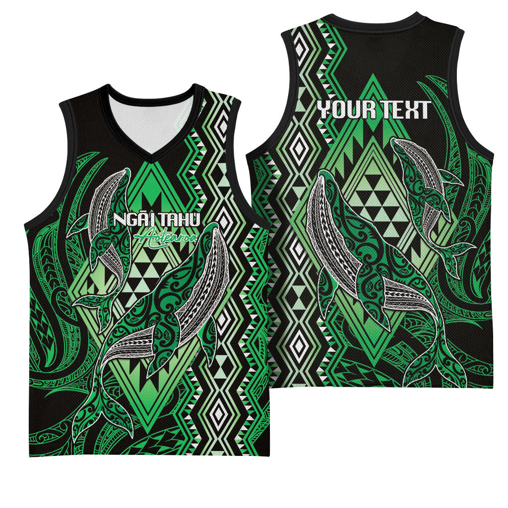 Aotearoa Iwi Ngai Tahu Personalised Basketball Jersey NZ Maori Humpback Whale Taniko Motifs LT14 - Polynesian Pride