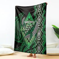 Aotearoa Iwi Ngai Tahu Blanket NZ Maori Humpback Whale Taniko Motifs LT14 - Polynesian Pride