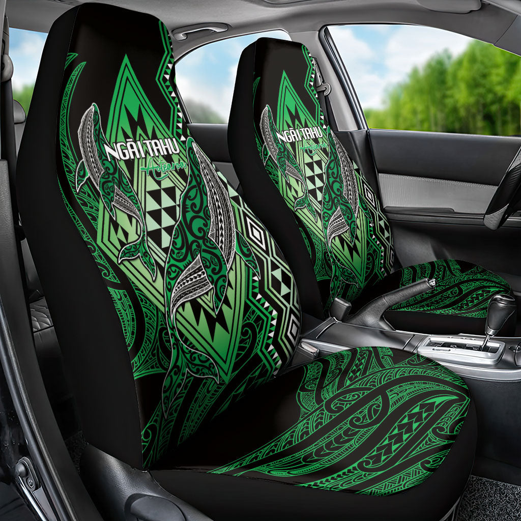 Aotearoa Iwi Ngai Tahu Car Seat Cover NZ Maori Humpback Whale Taniko Motifs LT14 - Polynesian Pride