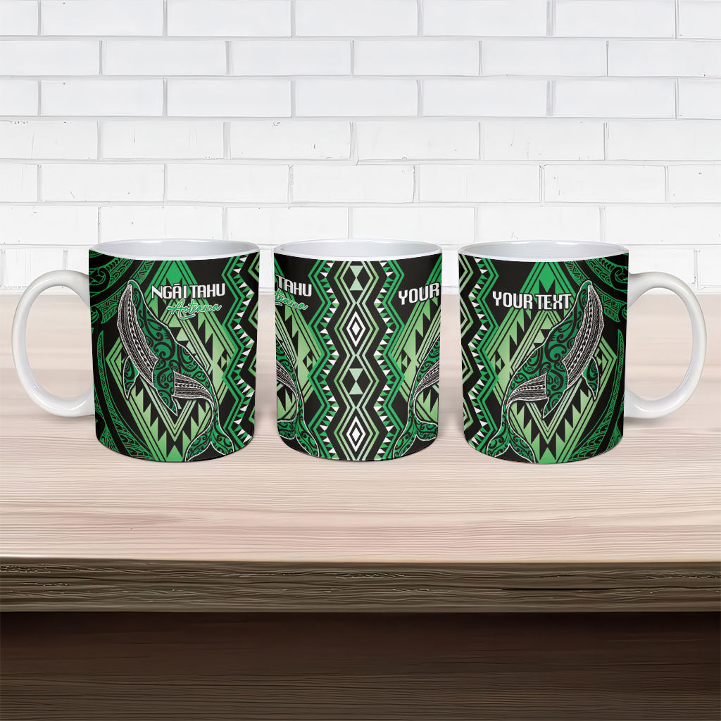 Aotearoa Iwi Ngai Tahu Personalised Ceramic Mug NZ Maori Humpback Whale Taniko Motifs LT14 - Polynesian Pride