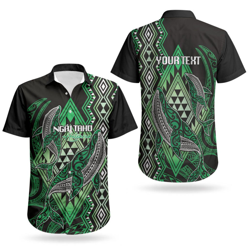 Aotearoa Iwi Ngai Tahu Personalised Couples Matching Puletasi and Hawaiian Shirt NZ Maori Humpback Whale Taniko Motifs LT14 - Polynesian Pride