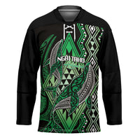 Aotearoa Iwi Ngai Tahu Personalised Hockey Jersey NZ Maori Humpback Whale Taniko Motifs LT14 Unisex Green - Polynesian Pride