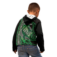 Aotearoa Iwi Ngai Tahu Personalised Kid Hoodie NZ Maori Humpback Whale Taniko Motifs LT14 - Polynesian Pride
