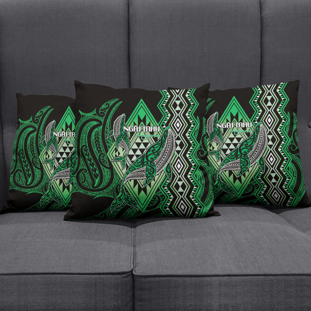 Aotearoa Iwi Ngai Tahu Pillow Cover NZ Maori Humpback Whale Taniko Motifs LT14 - Polynesian Pride