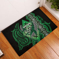Aotearoa Iwi Ngai Tahu Rubber Doormat NZ Maori Humpback Whale Taniko Motifs LT14 - Polynesian Pride
