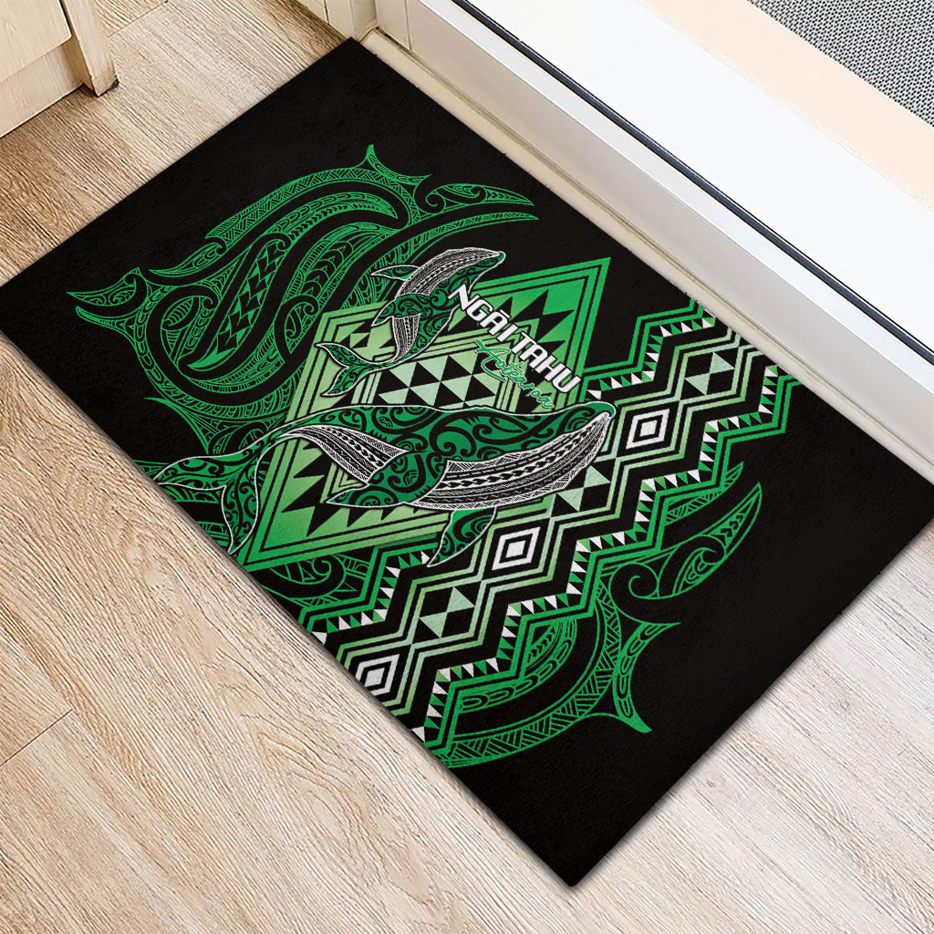 Aotearoa Iwi Ngai Tahu Rubber Doormat NZ Maori Humpback Whale Taniko Motifs LT14 - Polynesian Pride