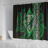 Aotearoa Iwi Ngai Tahu Shower Curtain NZ Maori Humpback Whale Taniko Motifs LT14 - Polynesian Pride