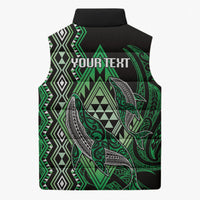 Aotearoa Iwi Ngai Tahu Personalised Sleeveless Puffer Jacket NZ Maori Humpback Whale Taniko Motifs LT14 - Polynesian Pride