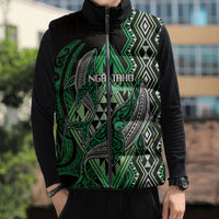 Aotearoa Iwi Ngai Tahu Personalised Sleeveless Puffer Jacket NZ Maori Humpback Whale Taniko Motifs LT14 - Polynesian Pride