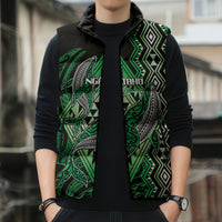 Aotearoa Iwi Ngai Tahu Personalised Sleeveless Puffer Jacket NZ Maori Humpback Whale Taniko Motifs LT14 - Polynesian Pride