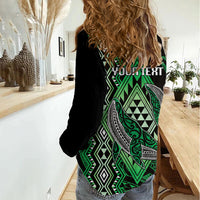 Aotearoa Iwi Ngai Tahu Personalised Women Casual Shirt NZ Maori Humpback Whale Taniko Motifs LT14 - Polynesian Pride