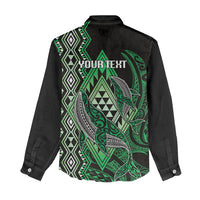 Aotearoa Iwi Ngai Tahu Personalised Women Casual Shirt NZ Maori Humpback Whale Taniko Motifs LT14 - Polynesian Pride