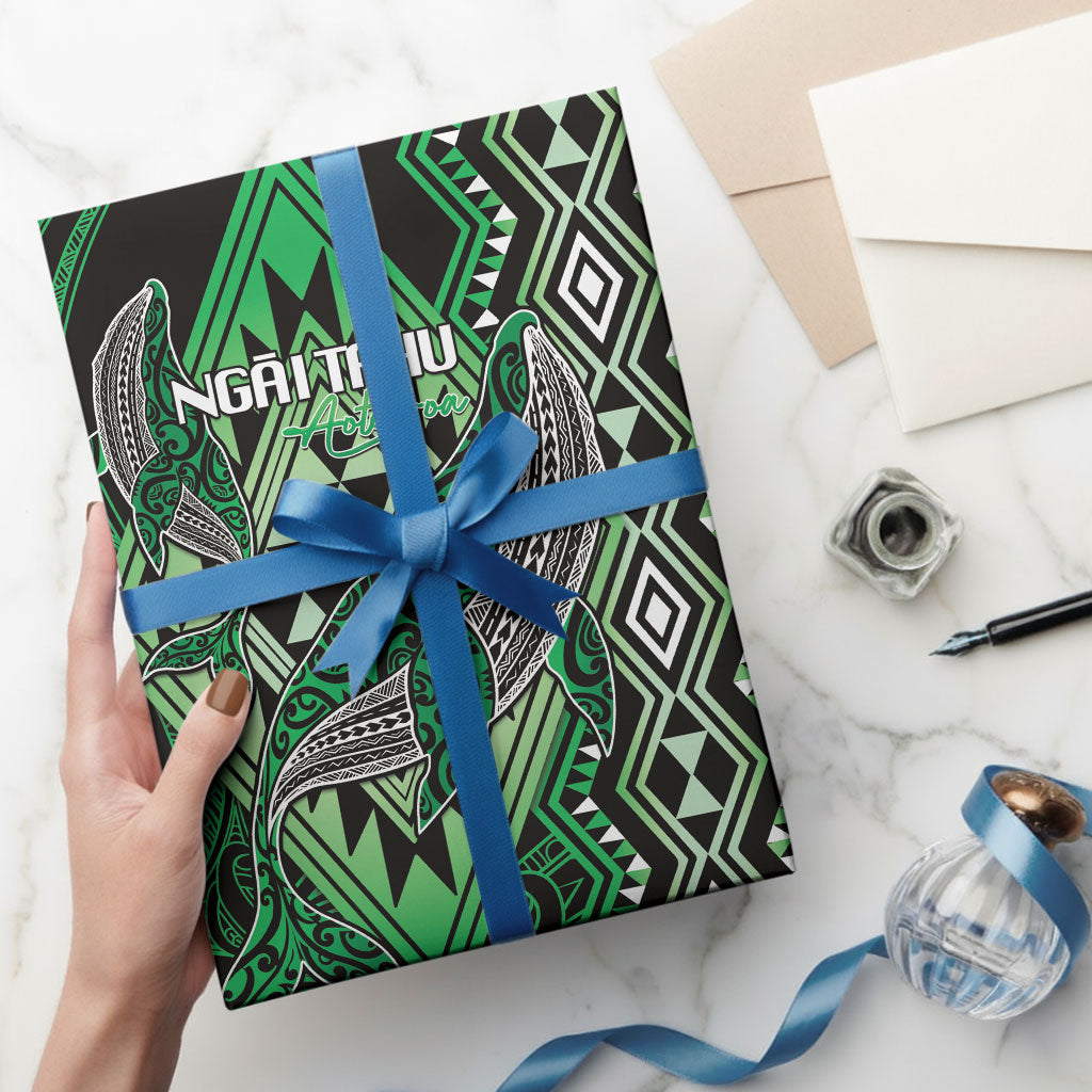 Aotearoa Iwi Ngai Tahu Wrapping Paper NZ Maori Humpback Whale Taniko Motifs LT14 - Polynesian Pride