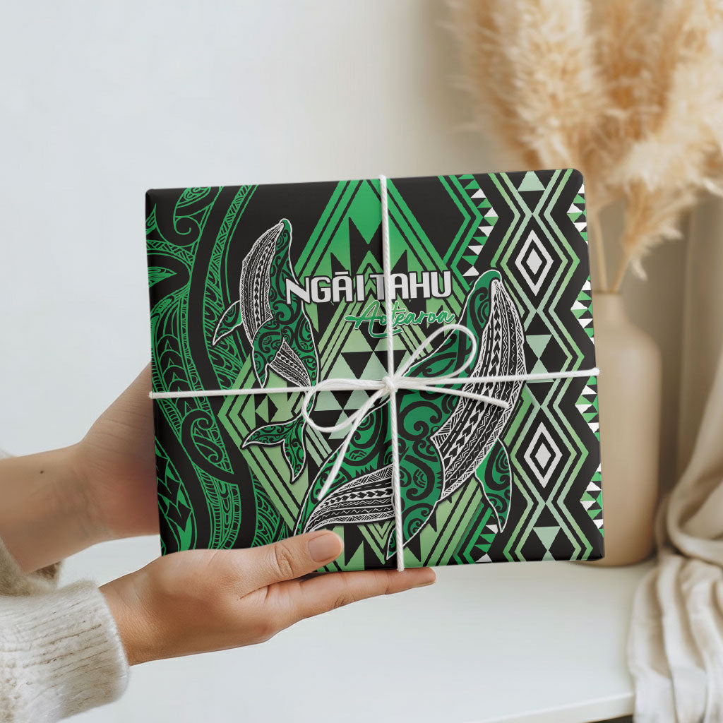 Aotearoa Iwi Ngai Tahu Wrapping Paper NZ Maori Humpback Whale Taniko Motifs LT14 - Polynesian Pride
