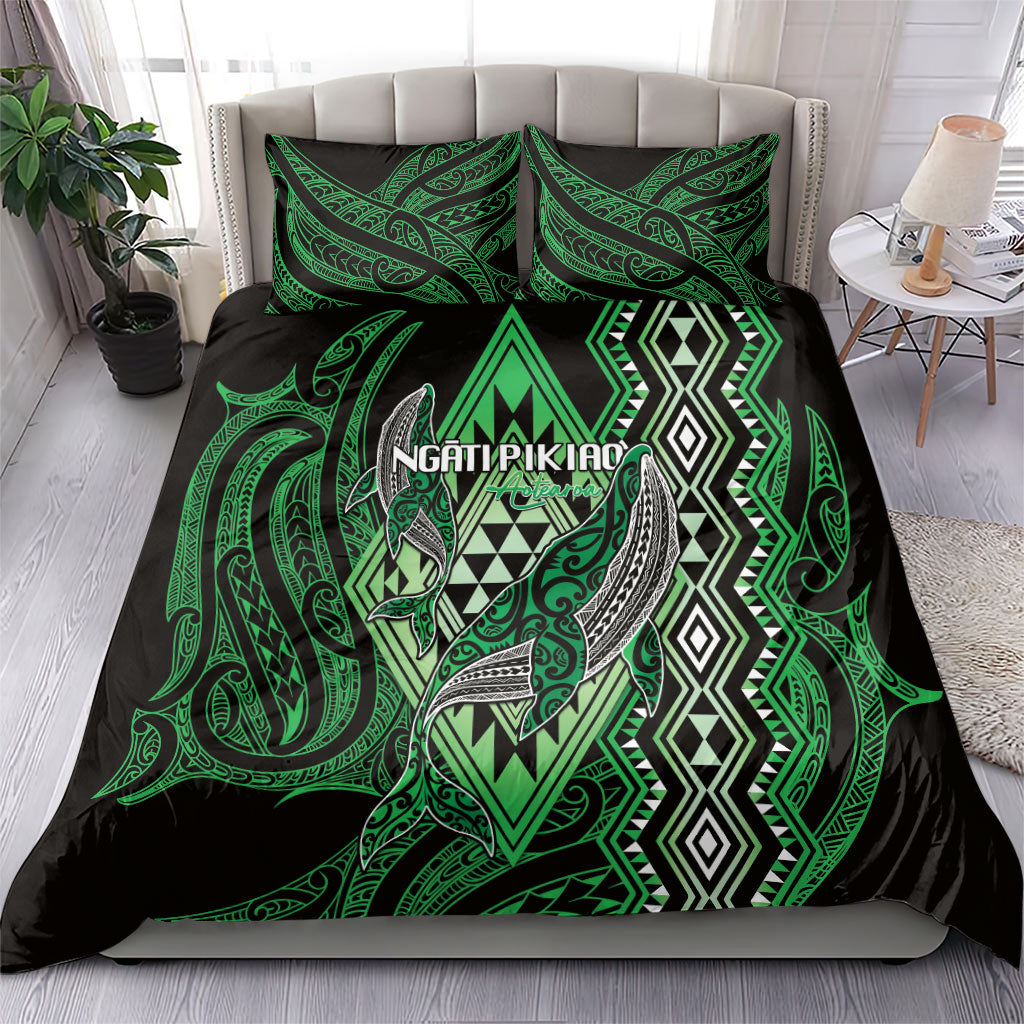 Aotearoa Iwi Ngati Pikiao Bedding Set NZ Maori Humpback Whale Taniko Motifs LT14 - Polynesian Pride
