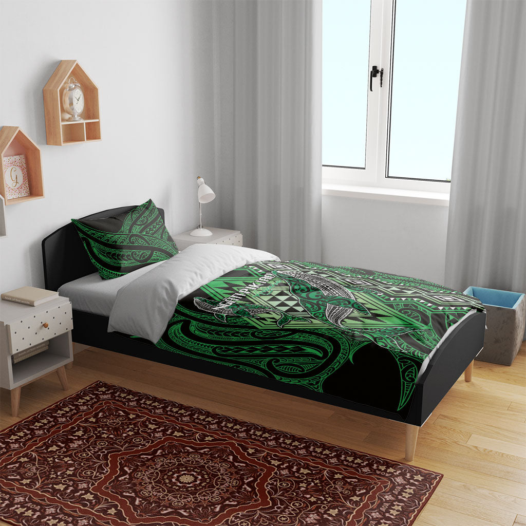 Aotearoa Iwi Ngati Pikiao Bedding Set NZ Maori Humpback Whale Taniko Motifs LT14 - Polynesian Pride