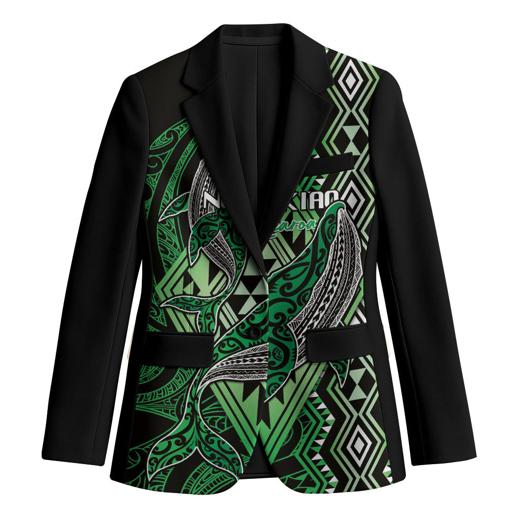 Aotearoa Iwi Ngati Pikiao Personalised Blazer NZ Maori Humpback Whale Taniko Motifs