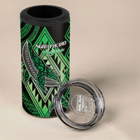 Aotearoa Iwi Ngati Pikiao Personalised 4 in 1 Can Cooler Tumbler NZ Maori Humpback Whale Taniko Motifs LT14 - Polynesian Pride