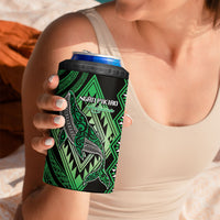 Aotearoa Iwi Ngati Pikiao Personalised 4 in 1 Can Cooler Tumbler NZ Maori Humpback Whale Taniko Motifs LT14 - Polynesian Pride