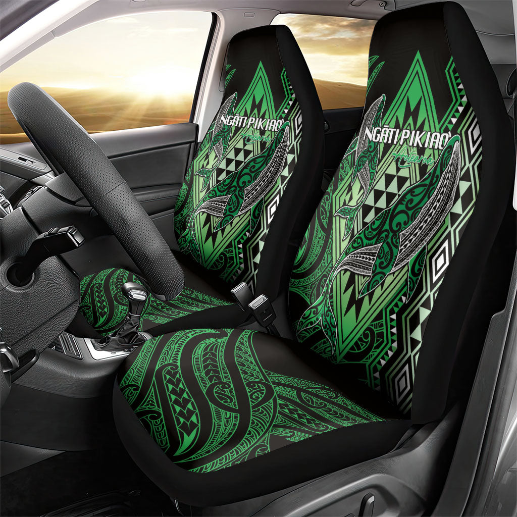 Aotearoa Iwi Ngati Pikiao Car Seat Cover NZ Maori Humpback Whale Taniko Motifs LT14 - Polynesian Pride