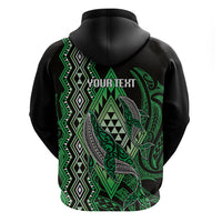 Aotearoa Iwi Ngati Pikiao Personalised Hoodie NZ Maori Humpback Whale Taniko Motifs LT14 - Polynesian Pride
