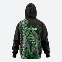 Aotearoa Iwi Ngati Pikiao Personalised Hoodie NZ Maori Humpback Whale Taniko Motifs LT14 - Polynesian Pride
