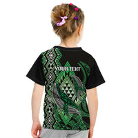 Aotearoa Iwi Ngati Pikiao Personalised Kid T Shirt NZ Maori Humpback Whale Taniko Motifs LT14 - Polynesian Pride