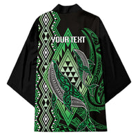 Aotearoa Iwi Ngati Pikiao Personalised Kimono NZ Maori Humpback Whale Taniko Motifs LT14 - Polynesian Pride
