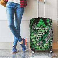 Aotearoa Iwi Ngati Pikiao Luggage Cover NZ Maori Humpback Whale Taniko Motifs LT14 - Polynesian Pride
