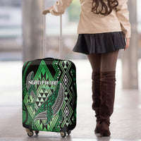 Aotearoa Iwi Ngati Pikiao Luggage Cover NZ Maori Humpback Whale Taniko Motifs LT14 - Polynesian Pride