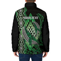 Aotearoa Iwi Ngati Pikiao Personalised Padded Jacket NZ Maori Humpback Whale Taniko Motifs LT14 - Polynesian Pride