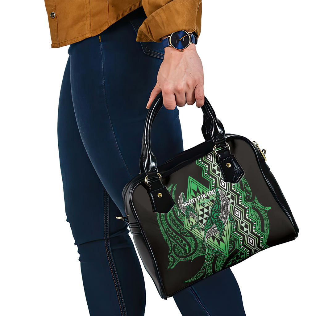 Aotearoa Iwi Ngati Pikiao Shoulder Handbag NZ Maori Humpback Whale Taniko Motifs LT14 - Polynesian Pride