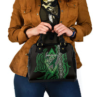 Aotearoa Iwi Ngati Pikiao Shoulder Handbag NZ Maori Humpback Whale Taniko Motifs LT14 - Polynesian Pride