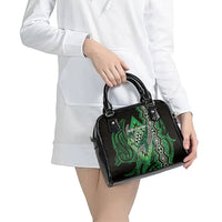 Aotearoa Iwi Ngati Pikiao Shoulder Handbag NZ Maori Humpback Whale Taniko Motifs LT14 - Polynesian Pride