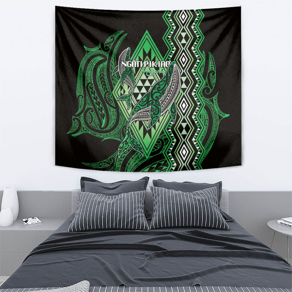 Aotearoa Iwi Ngati Pikiao Tapestry NZ Maori Humpback Whale Taniko Motifs LT14 - Polynesian Pride
