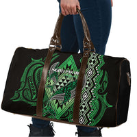 Aotearoa Iwi Ngati Pikiao Travel Bag NZ Maori Humpback Whale Taniko Motifs LT14 - Polynesian Pride