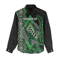 Aotearoa Iwi Ngati Pikiao Personalised Women Casual Shirt NZ Maori Humpback Whale Taniko Motifs LT14 - Polynesian Pride