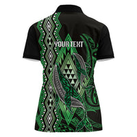 Aotearoa Iwi Ngati Pikiao Personalised Women Polo Shirt NZ Maori Humpback Whale Taniko Motifs LT14 - Polynesian Pride