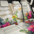 New Zealand Cacatua Galerita Back Car Seat Cover Aotearoa Cockatoo Tropical Flowers