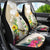 New Zealand Cacatua Galerita Car Seat Cover Aotearoa Cockatoo Tropical Flowers