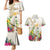 New Zealand Cacatua Galerita Couples Matching Mermaid Dress and Hawaiian Shirt Aotearoa Cockatoo Tropical Flowers